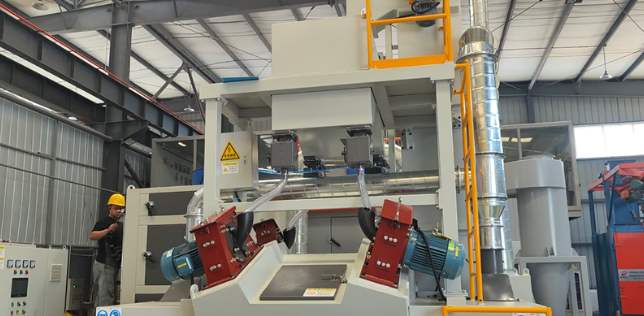 江北板材除锈强化，通过式抛丸机应用案例