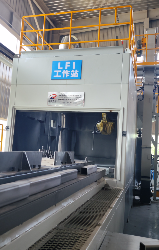 江北无尘环保自动喷砂机，车间更安全更规范